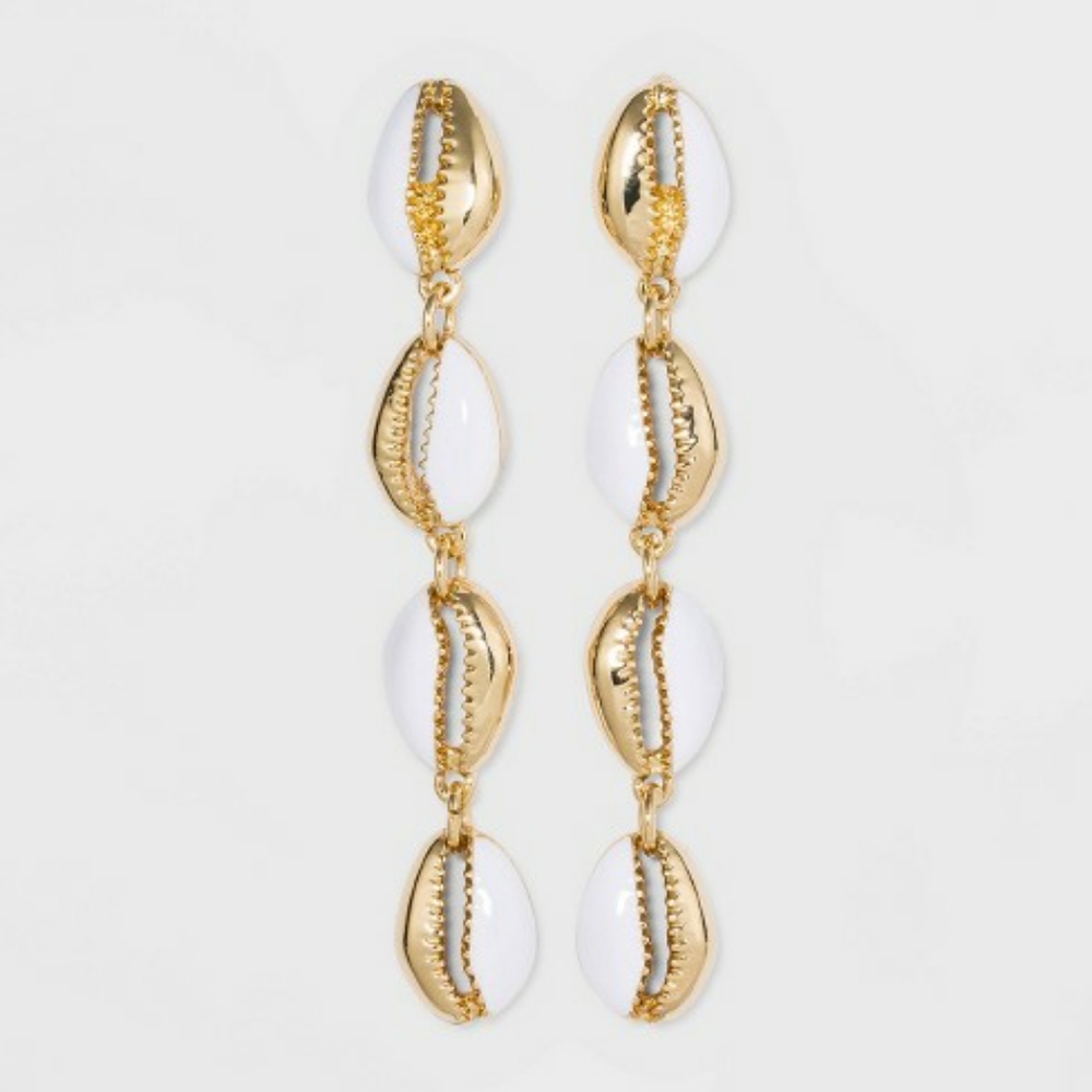 4/$20🦋 Two-tone Shell Drop Earrings